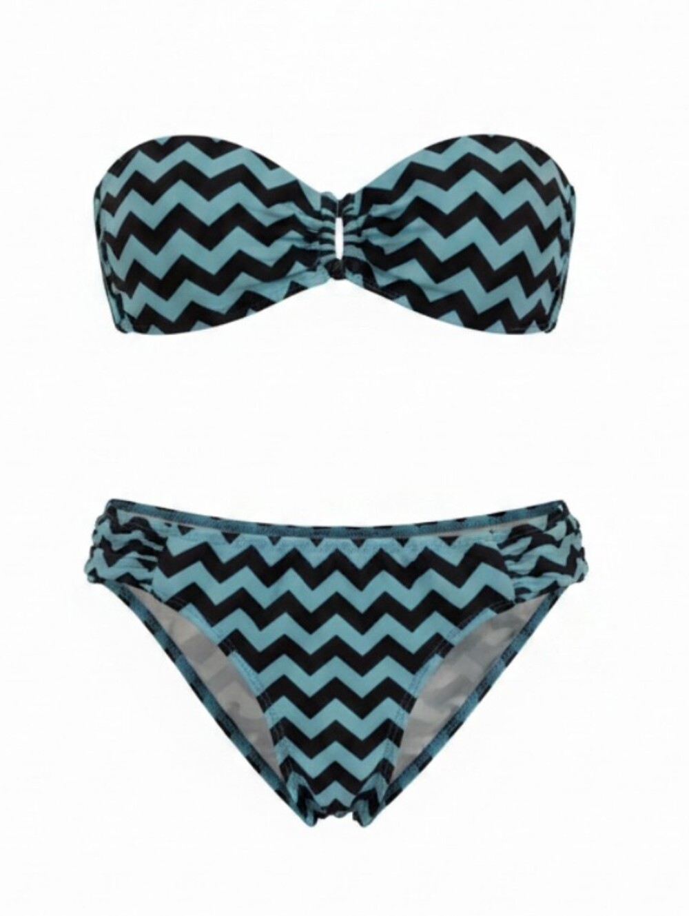 Dippin' Daisy's Medium Teal And Black Bikini Set